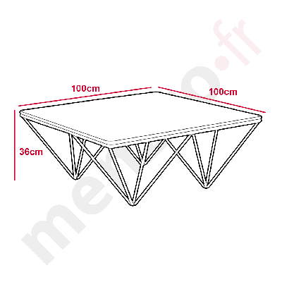 Paula Couchtisch mit schwarzen Metallbeinen und Marmor Schwarz